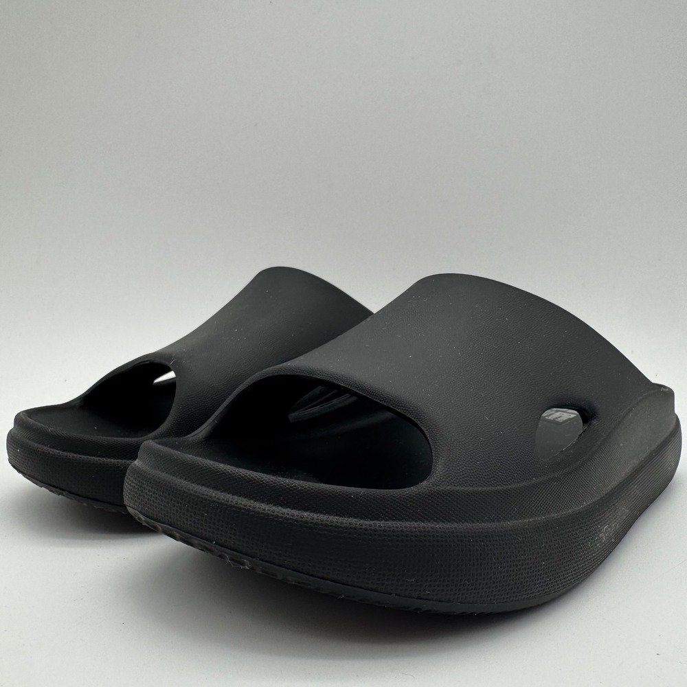 Unisex Black Cushion Slide Sandals Comfort Recovery Slides S W6-7 M4-5